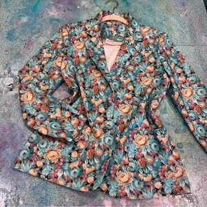 70s Needlepoint Print Blazer